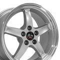 OE Wheels FR04B 17x9 5x114.3 24et Gloss Silver Machined Lip Wheel