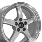 OE Wheels FR04B 17x9 5x114.3 24et Gloss Silver Machined Lip Wheel