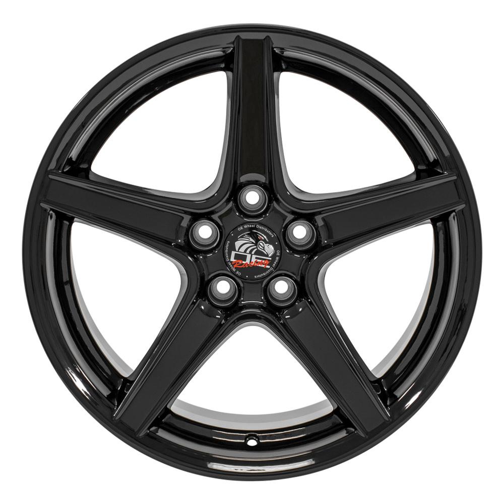 OE Wheels FR06B 18x9 5x114.3 24et Gloss Black Wheel - View 2