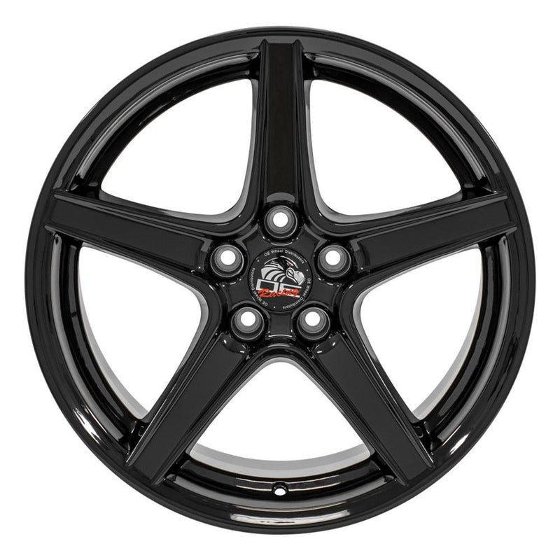 OE Wheels FR06B 18x9 5x114.3 24et Gloss Black Wheel - View 2