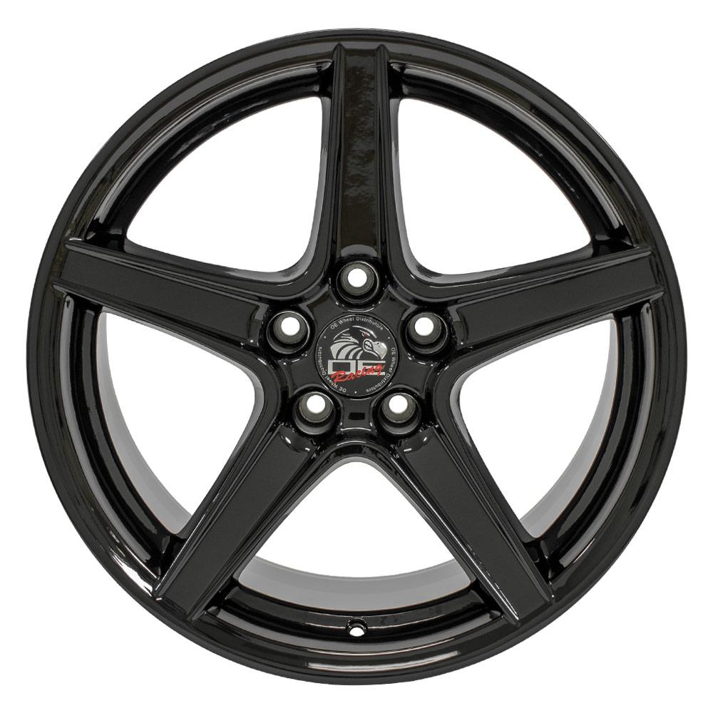 OE Wheels FR06B 18x10 5x114.3 22et Gloss Black Wheel - View 2
