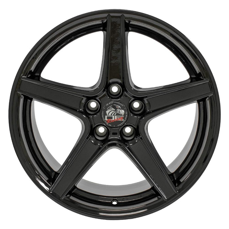 OE Wheels FR06B 18x10 5x114.3 22et Gloss Black Wheel - View 2