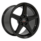 OE Wheels FR06B 18x10 5x114.3 22et Gloss Black Wheel - View 3