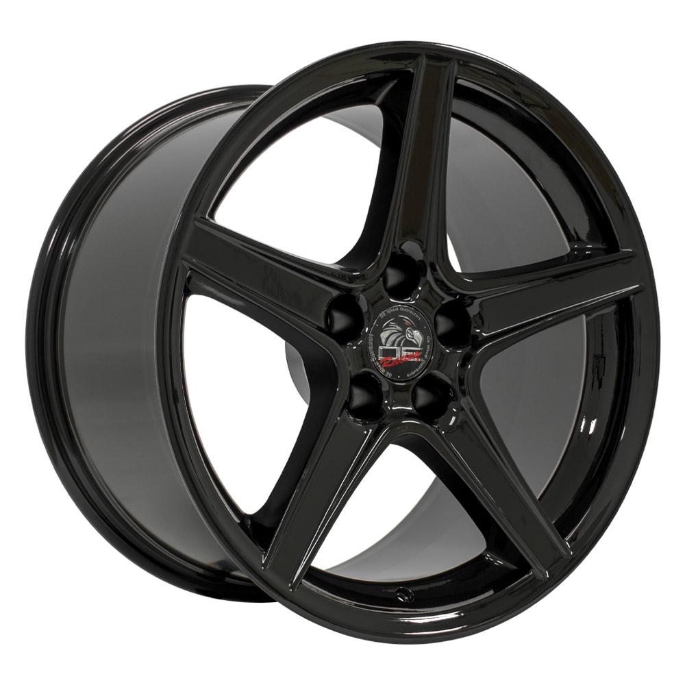 OE Wheels FR06B 18x10 5x114.3 22et Gloss Black Wheel - View 3