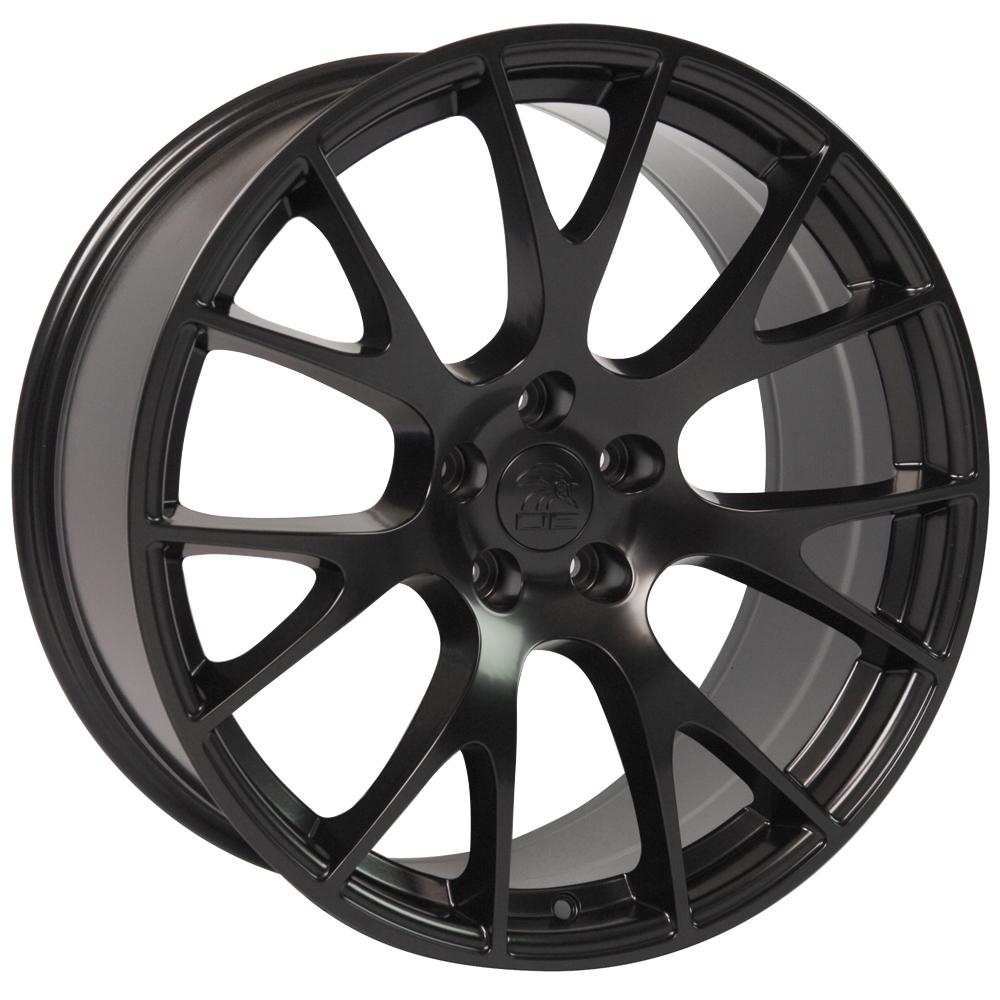 OE Wheels DG15 20x10 5x115 18et Satin Black Wheel - View 3