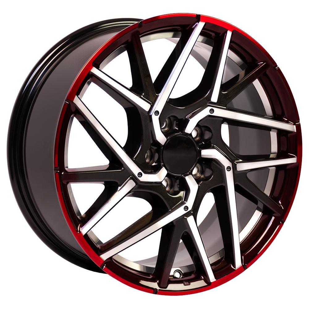 OE Wheels HD06 18x8 5x114.3 50et Gloss Gunmetal Machined Face - Two Tone Wheel - View 3