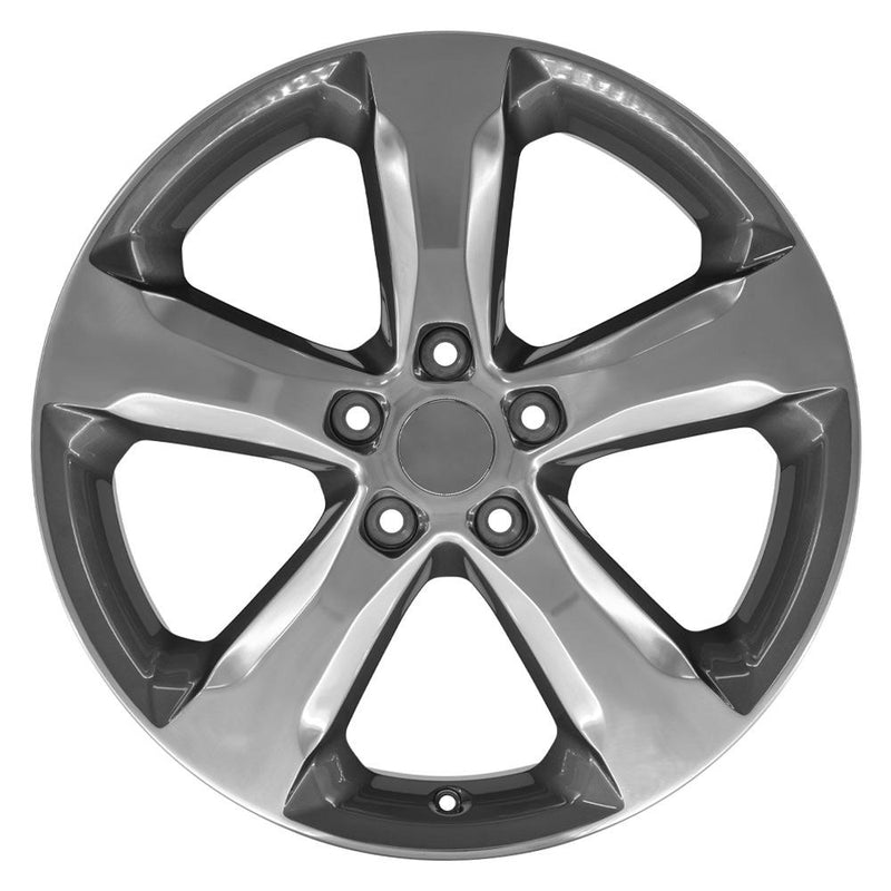 OE Wheels JP28 20x8.5 5x127 50et Gloss Gunmetal with Polished Face Wheel - View 2