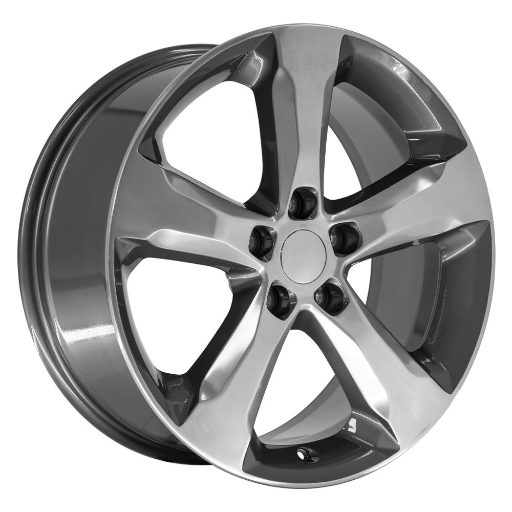 OE Wheels JP28 20x8.5 5x127 50et Gloss Gunmetal with Polished Face Wheel - View 3
