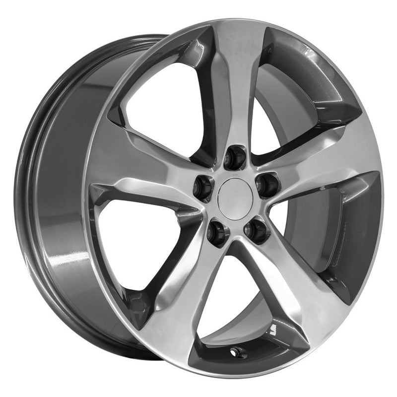 OE Wheels JP28 20x8.5 5x127 50et Gloss Gunmetal with Polished Face Wheel - View 3